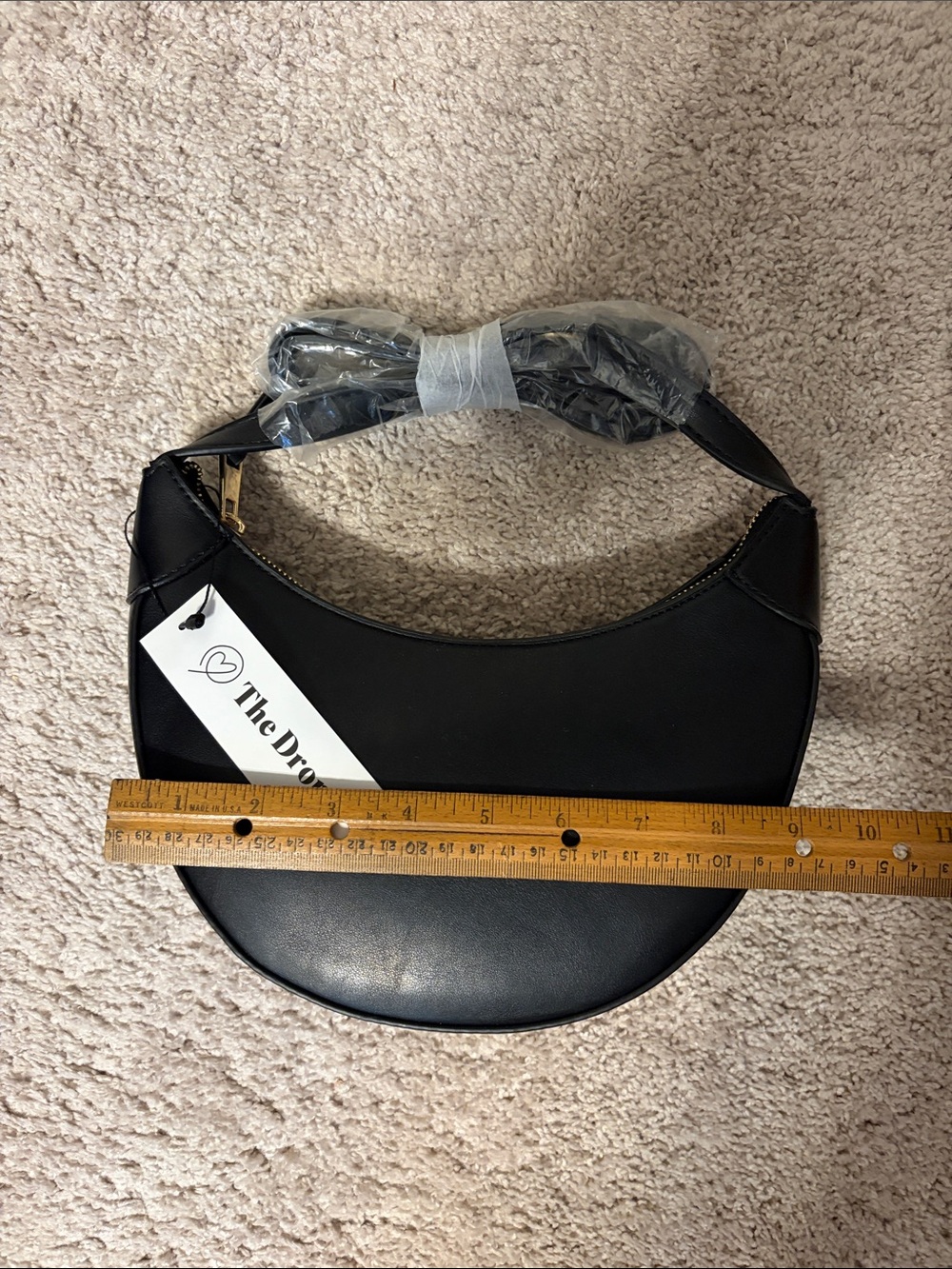 The Drop Small Hobo Moon Black Purse NWT